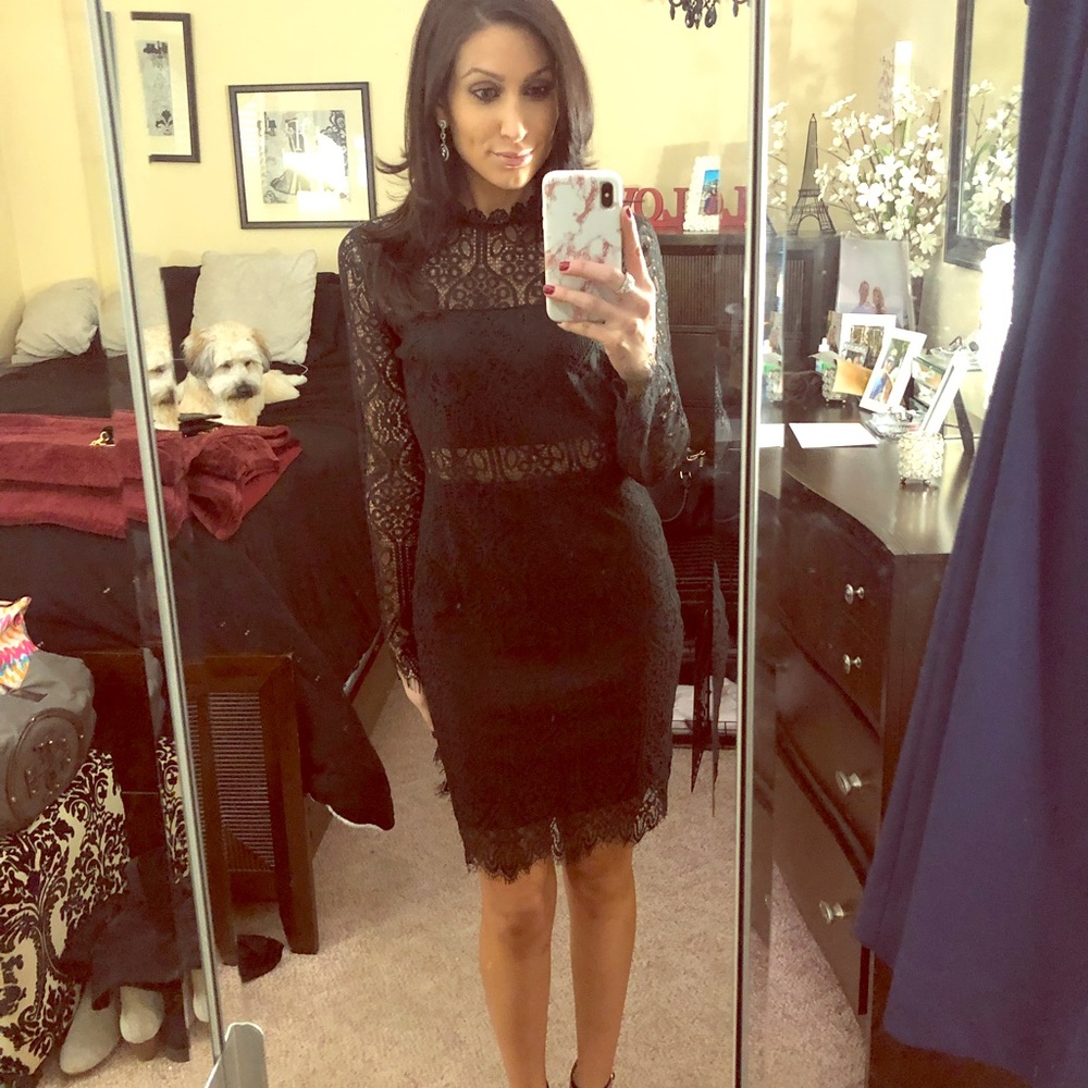 Black lace dress